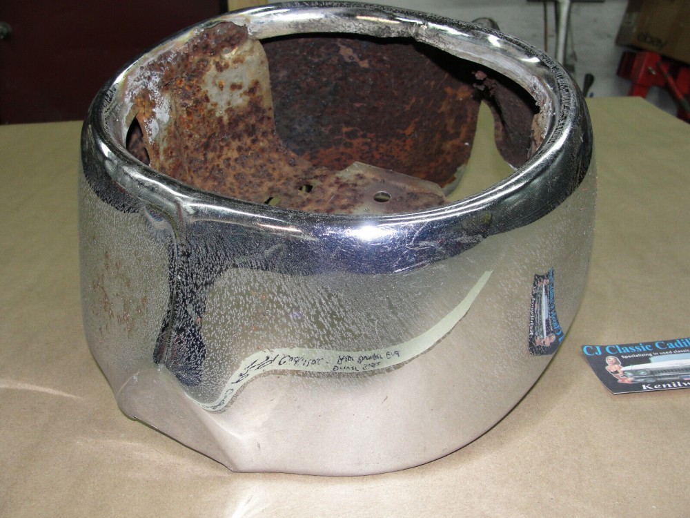 OEM 1959 Cadillac Deville Fleetwood Eldorado LEFT DRIVER SIDE CHROME BACK REAR BUMPER END #3511548 - Image 4
