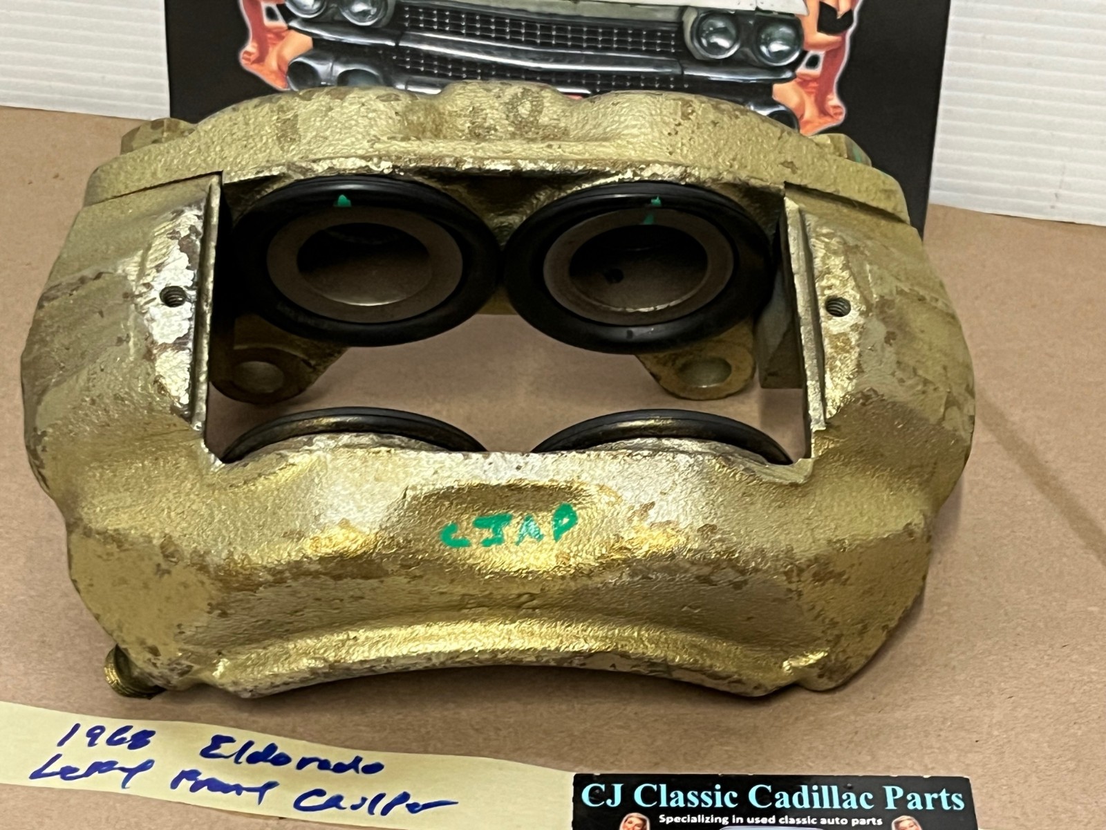 REBUILT 1967 1968 CADILLAC ELDORADO LEFT SIDE FRONT DISC BRAKE CALIPER UNLOADED #1490041/#74495 - Image 4