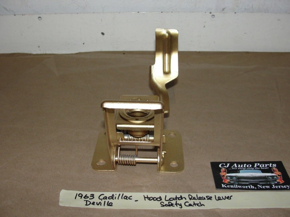 OEM 1963 1964 Cadillac Deville Fleetwood Upper Hood Latch Safety Catch Release Lever - Image 4