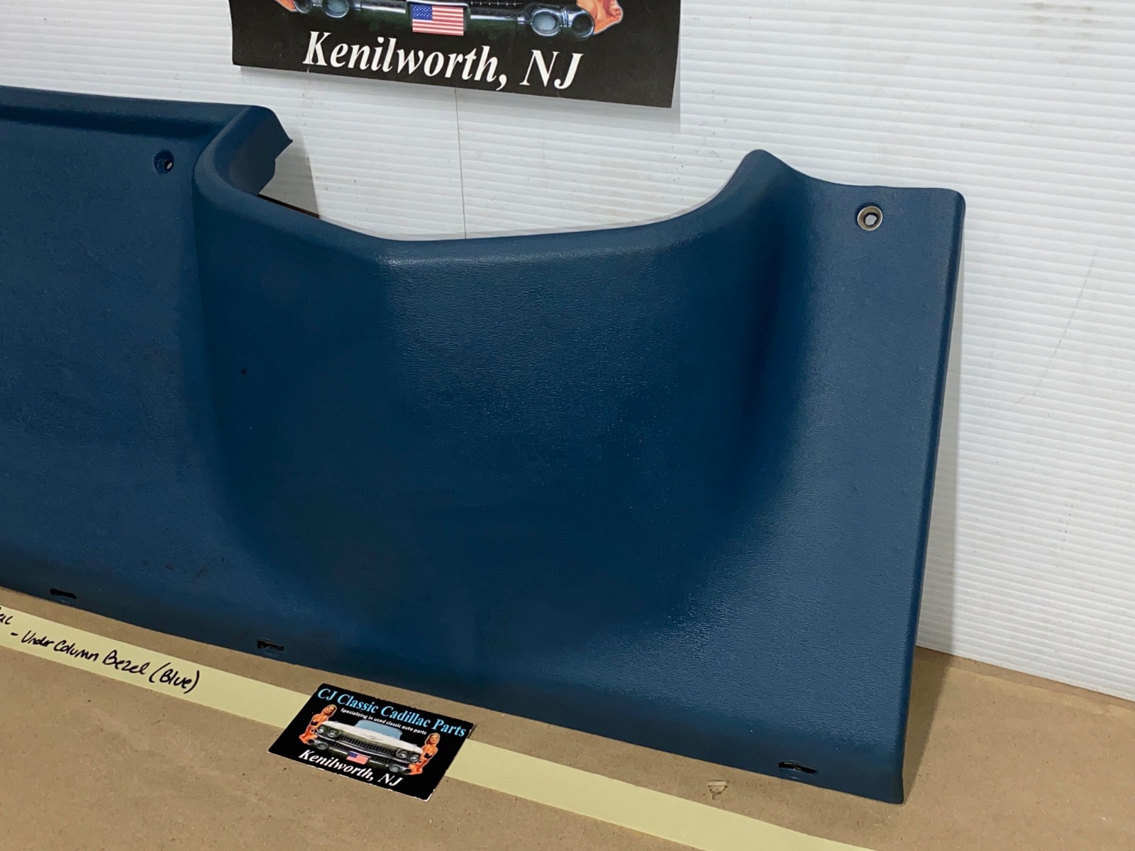 OEM 1974 1975 1976 Cadillac Deville Fleetwood Calais 1974 1975 1976 1977 1978 Eldorado LEFT DASH LOWER UNDER STEERING COLUMN BEZEL TRIM BLUE #3516124 - Image 12