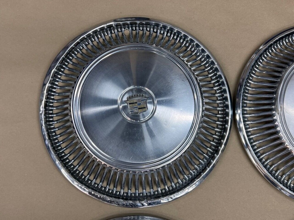 OEM 1969 1970 Cadillac Eldorado 15" HUBCAPS HUB CAPS FACTORY ORIGINAL WHEEL COVERS ~ SET OF 4 - Image 4