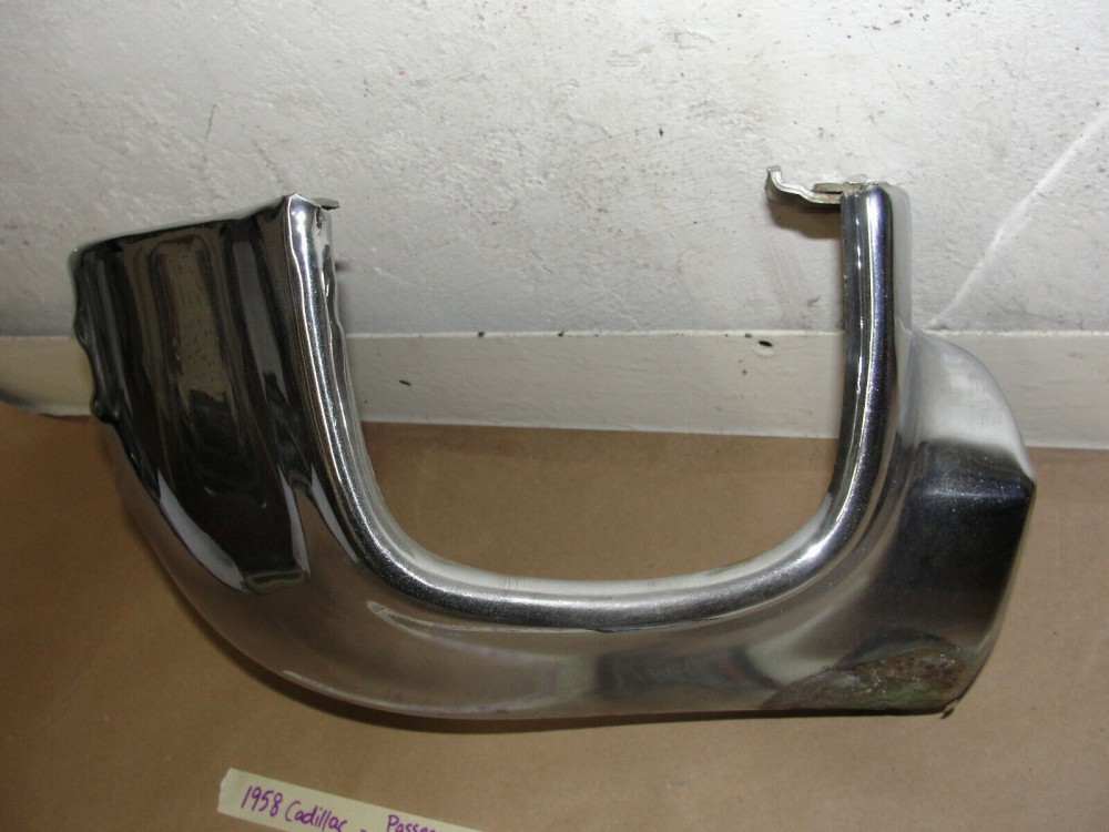OEM 1958 Cadillac Deville Eldorado Fleetwood RIGHT PASSENGER SIDE FRONT BUMPER END LOWER #3511183 - Image 4