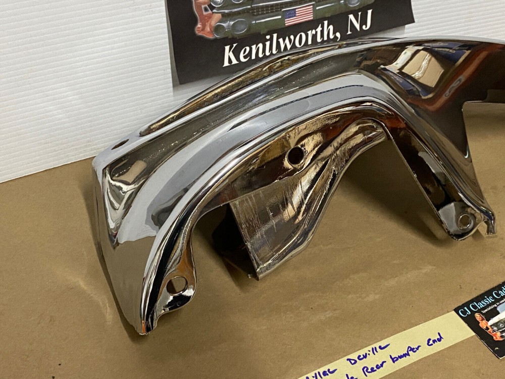 OEM 1973 Cadillac Deville Calais Fleetwood DRIVER SIDE LEFT BACK REAR BUMPER END #3515580 - Image 4