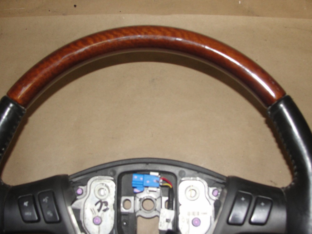 OEM 2006 2007 Cadillac CTS EBONY CASHMERE HEATED LEATHER & WOODGRAIN STEERING WHEEL #16866471/#16826130 - Image 3