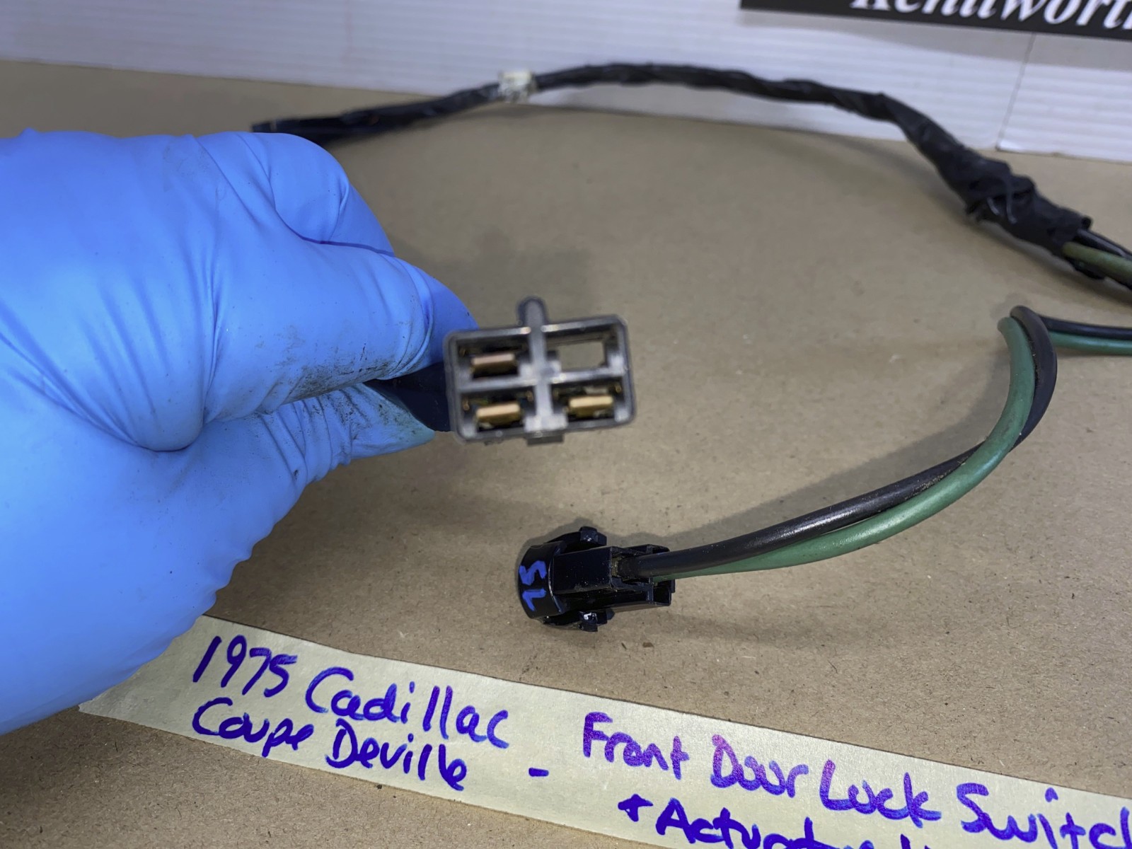 OEM 1971 1972 1973 1974 1975 Cadillac Deville Eldorado Calais Coupes FRONT DOOR LOCK SWITCH & ACTUATOR WIRE HARNESS CONNECTOR #9821297 - Image 18