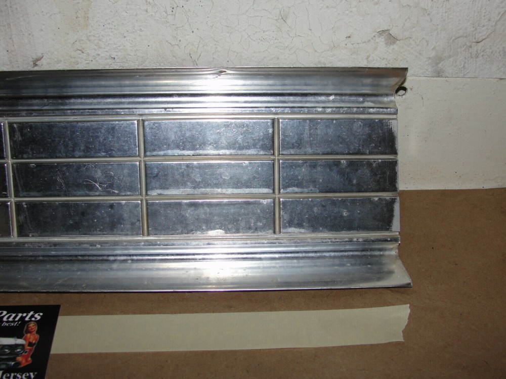 OEM 1967 Cadillac DeVille Calais RIGHT PASSENGER SIDE REAR BUMPER BAR ALUMINUM INSERT TRIM #1488623 - Image 4