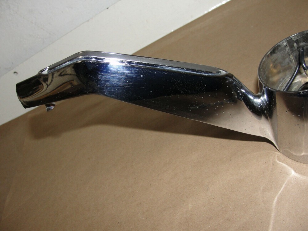 OEM 1960 Cadillac Deville Eldorado Fleetwood FLAT TOP STEERING WHEEL CHROME HORN BAR RING **TESTED** #764596 - Image 4