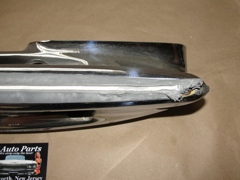 OEM 1974 1975 1976 Cadillac Deville Calais Fleetwood LEFT DRIVER SIDE BACK REAR BUMPER END #3515870 - Image 4
