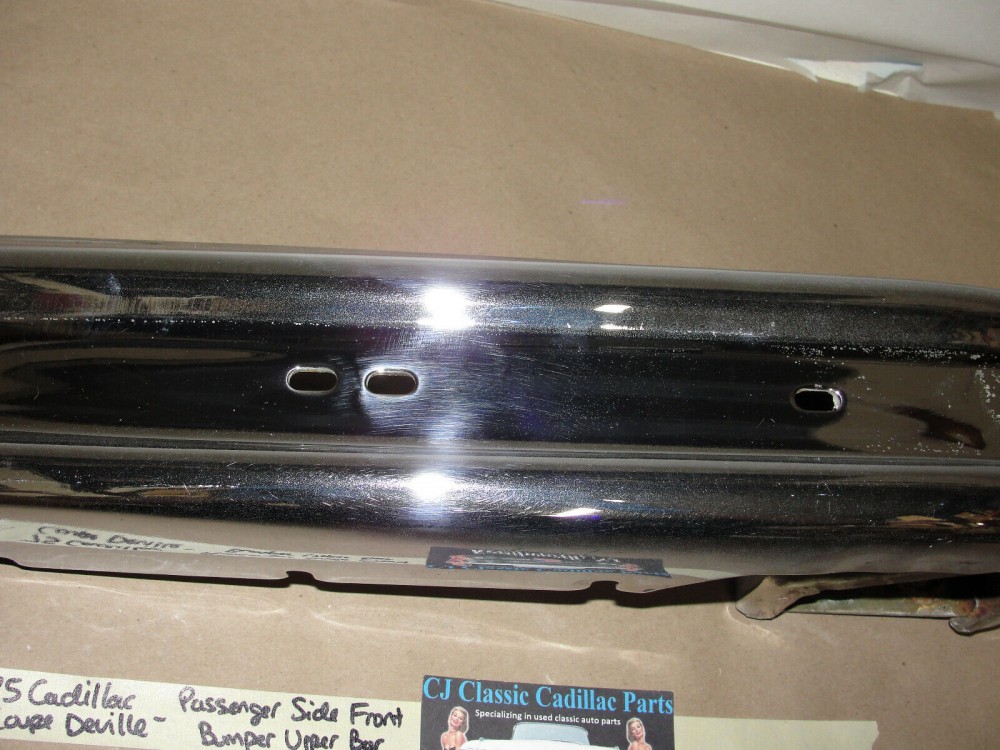 OEM 1974 1975 1976 Cadillac Deville Fleetwood Calais RIGHT PASSENGER SIDE FRONT BUMPER UPPER END CORNER BAR #3516090 - Image 4