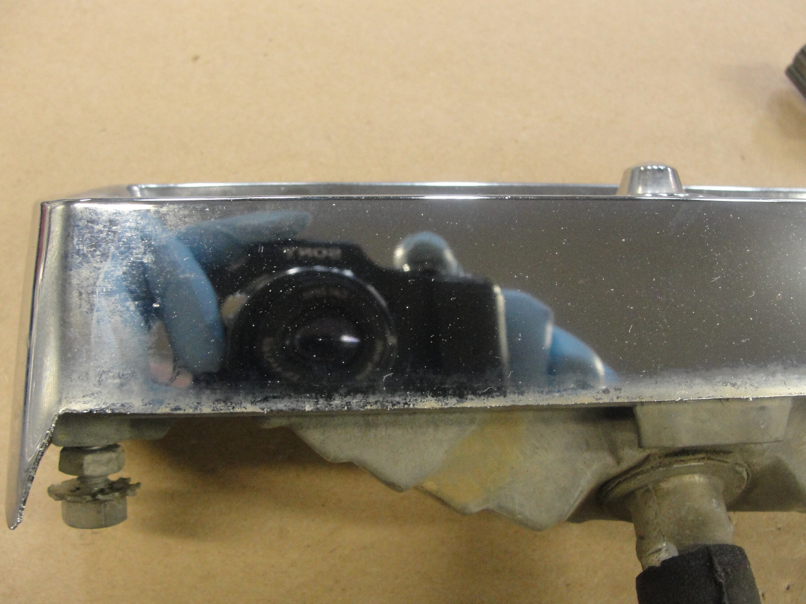 1967 Cadillac Deville Fleetwood Calais GRILL PARK TURN SIGNAL LIGHT LENS CHROME BEZEL TRIM HOUSING #5959174 - Image 5