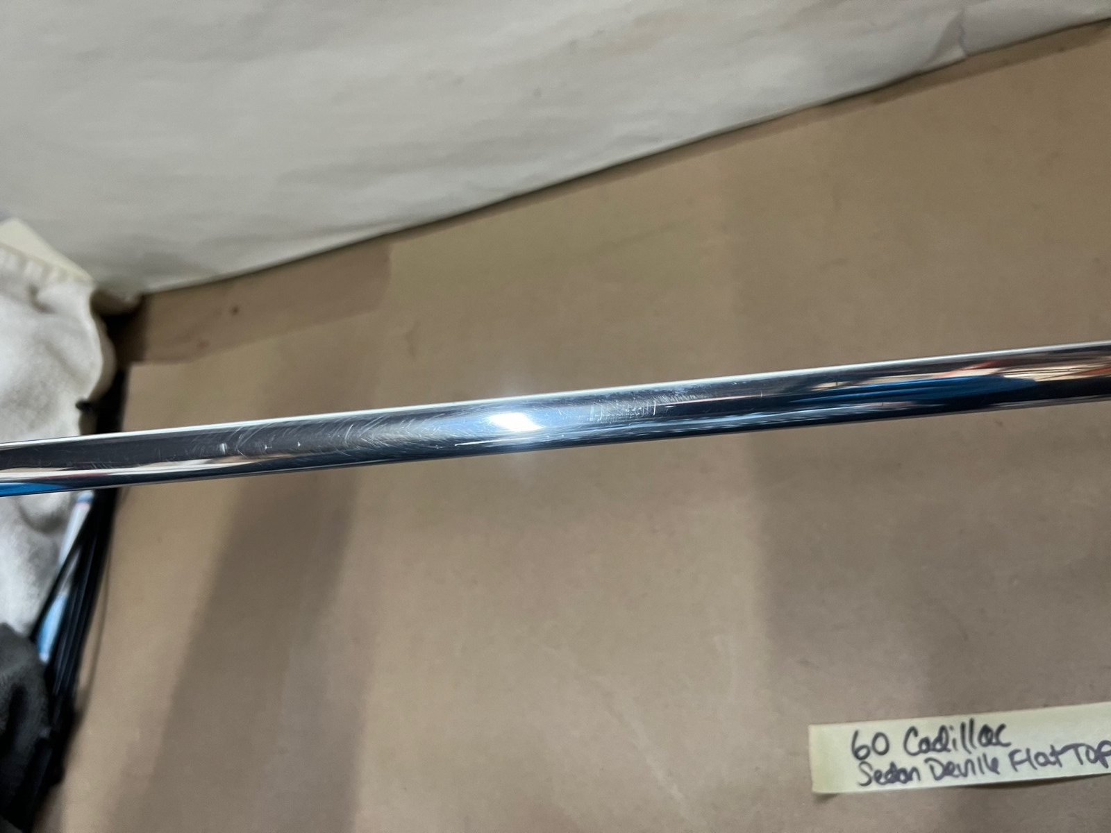OEM 1959 1960 Cadillac Sed. Deville Flat Top DRIVER SIDE ROOF DRIP RAIL SCALP MOLDING TRIM #4755637 - Image 5