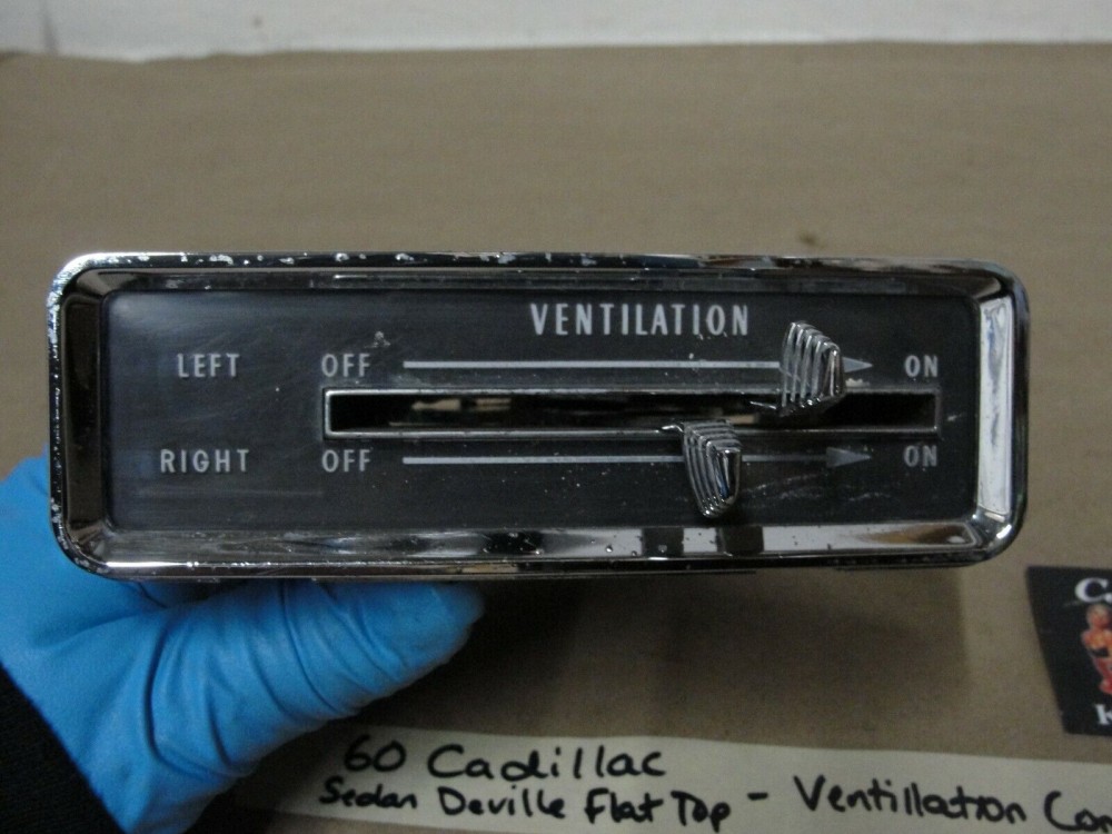 OEM 1959 1960 Cadillac Deville Eldorado Series 60 Fleetwood Series 62 1959 1960 1961 1961 1962 Commercial Chassis Series 75 Fleetwood DASH VENTILATION CONTROL LEVERS UNIT - Image 5