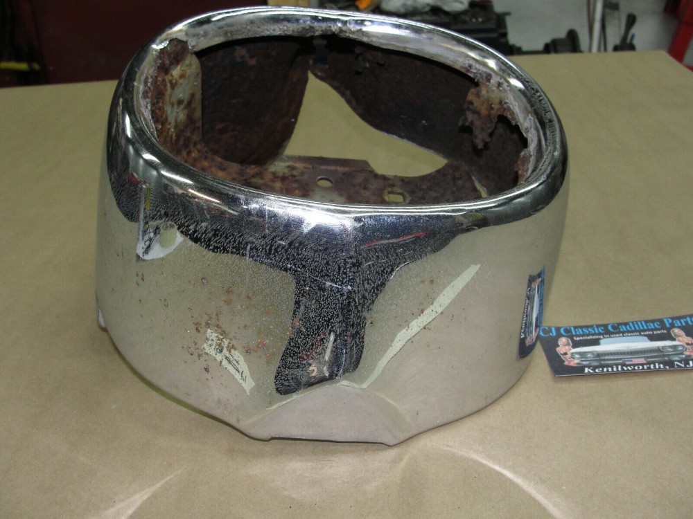 OEM 1959 Cadillac Deville Fleetwood Eldorado LEFT DRIVER SIDE CHROME BACK REAR BUMPER END #3511548 - Image 5
