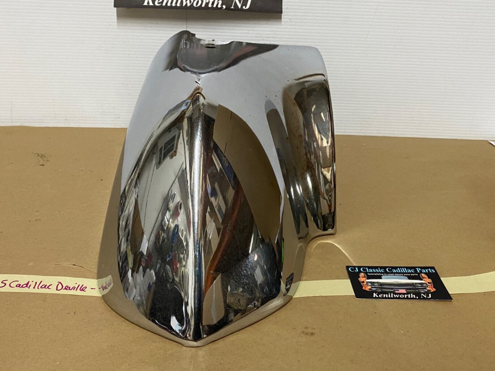 OEM 1965 Cadillac Deville Eldorado Fleetwood Calais LEFT DRIVER SIDE LOWER FRONT BUMPER END #1482255 - Image 5