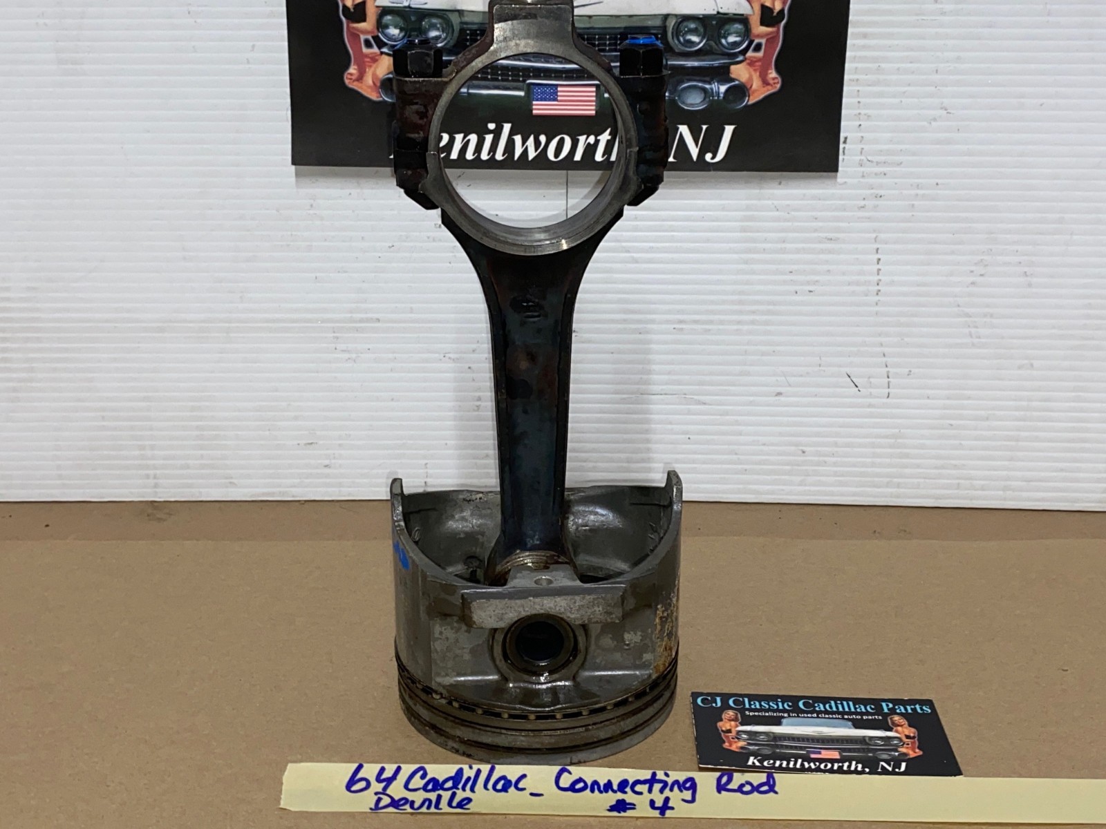 OEM 1964 1965 1966 1967 Cadillac Deville Fleetwood Eldorado Calais 429 ENGINE CONNECTING ROD & PISTON #4 - Image 12