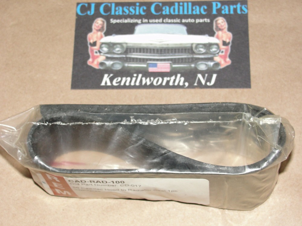 NEW 1956 CADILLAC DEVILLE ELDORADO FLEETWOOD HOOD TO RADIATOR SEAL SPLASH GUARD WITH STAPLES - 1 PIECE - Image 5