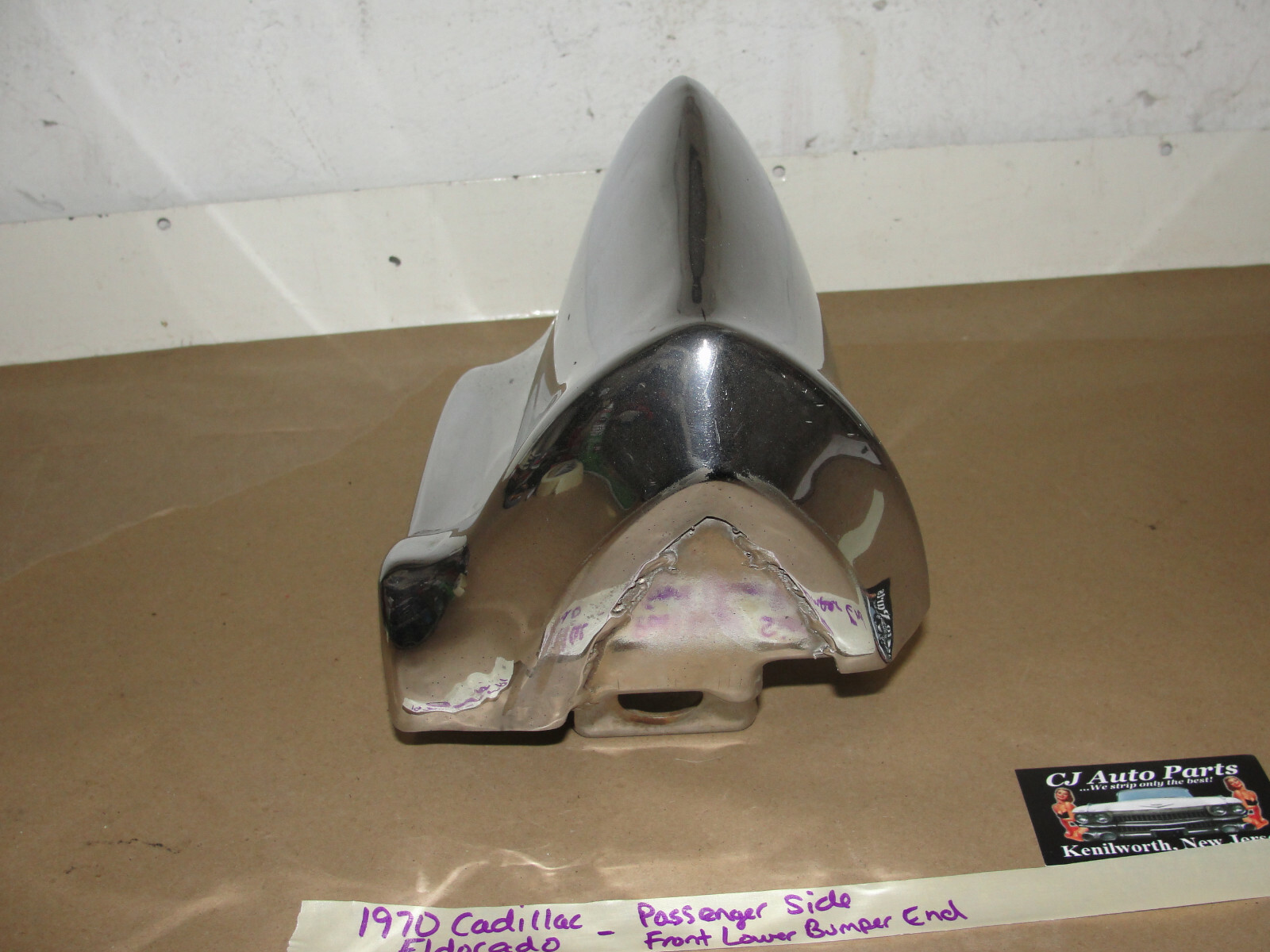 OEM 1967 1968 1969 1970 Cadillac Eldorado RIGHT PASSENGER SIDE LOWER FRONT BUMPER END CORNER #3513942 - Image 5