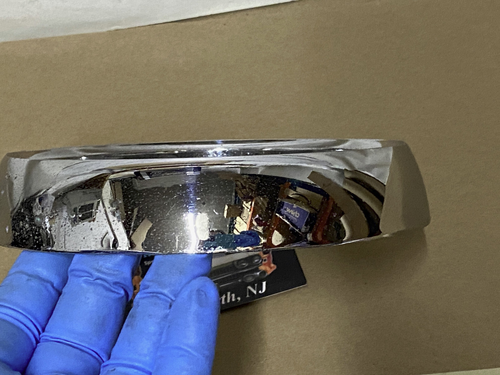 OEM 1962 Cadillac Deville Fleetwood Eldorado HEADLIGHT CHROME BEZEL DOOR TRIM #3512583/#1477656 - Image 5