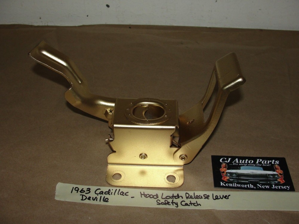 OEM 1963 1964 Cadillac Deville Fleetwood Upper Hood Latch Safety Catch Release Lever - Image 5