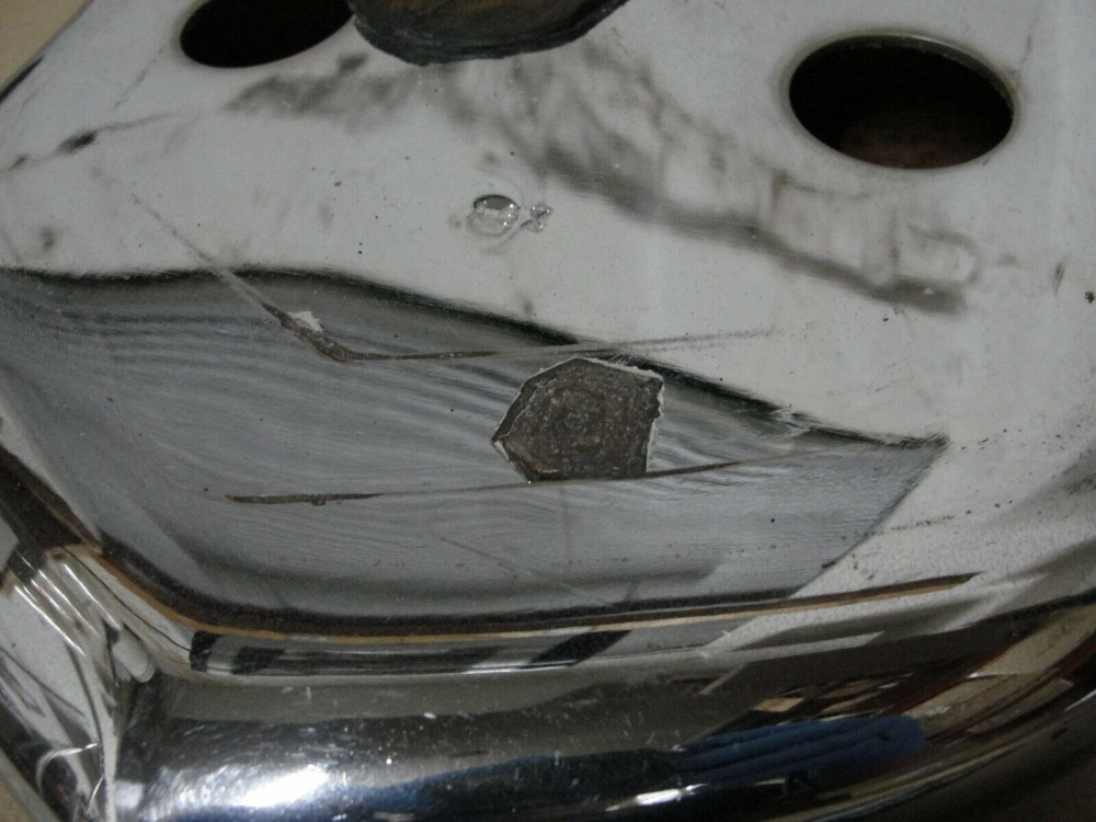 OEM 1966 Cadillac Deville Eldorado Calais Fleetwood LEFT DRIVER SIDE UPPER FRONT BUMPER END #3513678 - Image 7