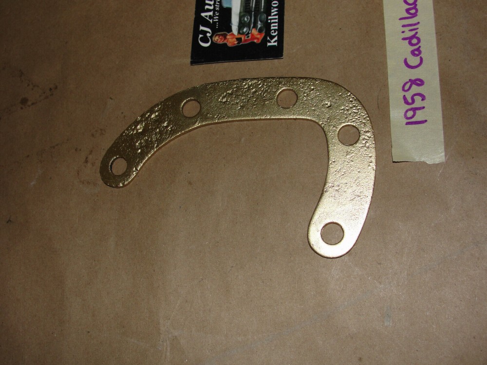 OEM 1958 Cadillac Deville FRONT BUMPER LOWER END TO CENTER BAR SUPPORT BRACKET SPACERS #1468427 - Image 5