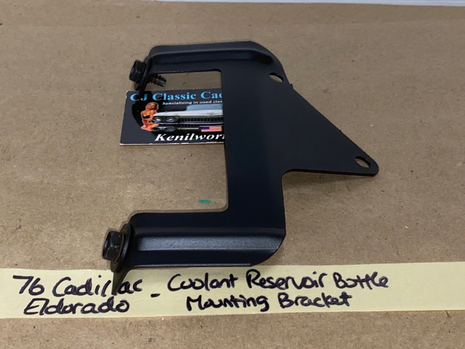 RESTORED 1974 1975 1976 Cadillac Deville Fleetwood Calais Commercial Chassis 1974 1975 1976 1977 Eldorado RADIATOR COOLANT OVERFLOW RESERVOIR BOTTLE MOUNTING BRACKET #1603756 - Image 7