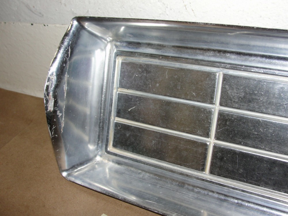 OEM 1967 Cadillac DeVille Calais RIGHT PASSENGER SIDE REAR BUMPER BAR ALUMINUM INSERT TRIM #1488623 - Image 5