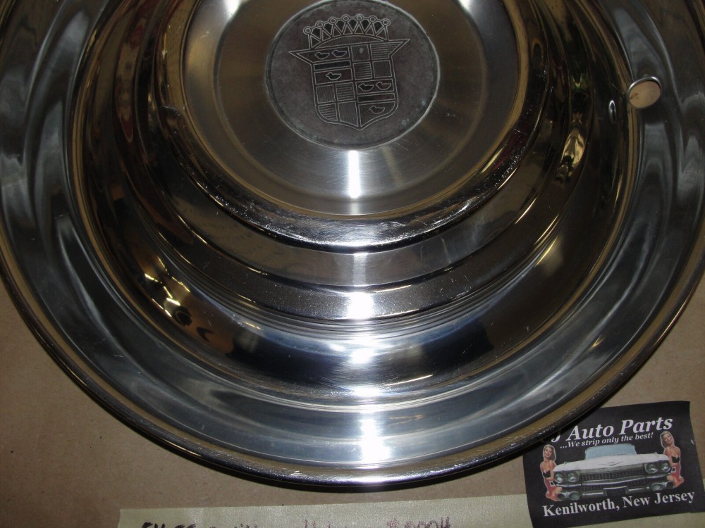 OEM 1954 1955 Cadillac Deville Eldorado Fleetwood 15" HUB CAP HUBCAP WHEEL COVER WITH CREST EMBLEM #0004 - Image 5