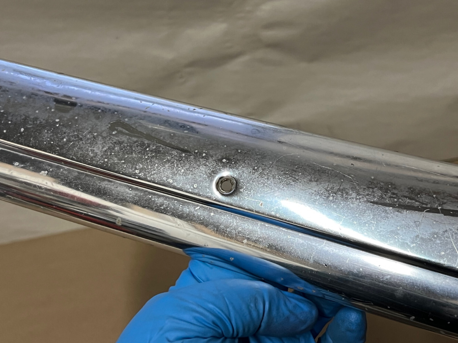 OEM 1959 1960 Cadillac Sedan Deville FLAT TOP INT. LEFT REAR WINDSHIELD C-PILLAR SIDE TRIM #4803295 - Image 5