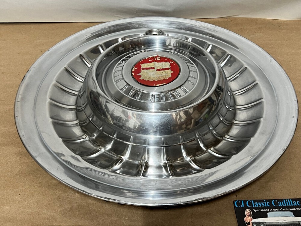OEM 1958 1959 Cadillac Deville Eldorado Fleetwood 15" HUBCAP WHEEL COVERS (ONE HUBCAP) - Image 5