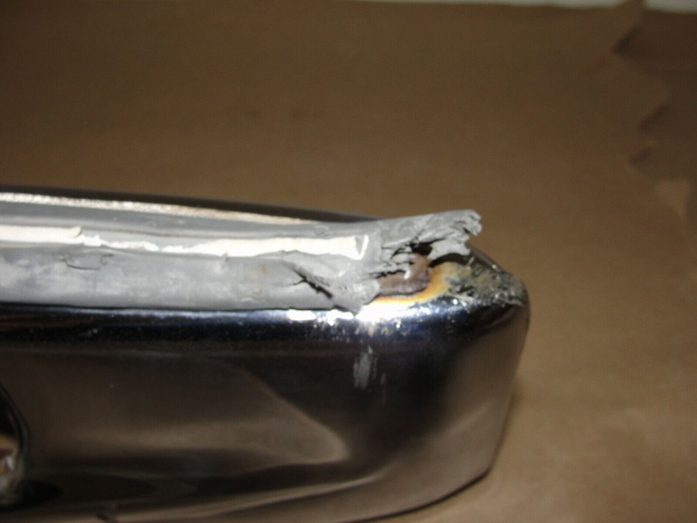 OEM 1974 1975 1976 Cadillac Deville Calais Fleetwood LEFT DRIVER SIDE BACK REAR BUMPER END #3515870 - Image 5