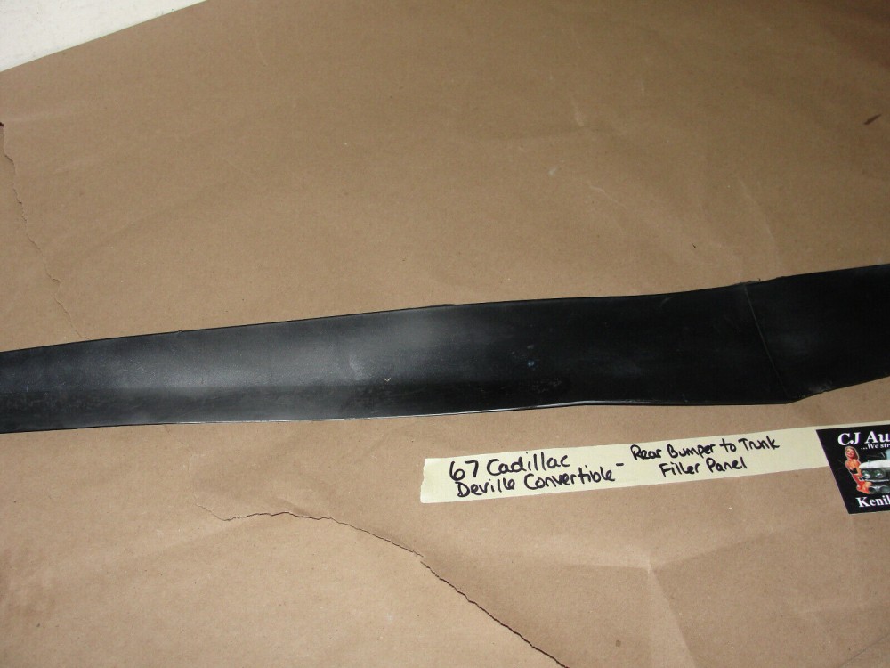 OEM 1967 Cadillac Fleetwood Deville Calais REAR BACK BUMPER TO TRUNK FILLERS PANEL #1487369 - Image 5