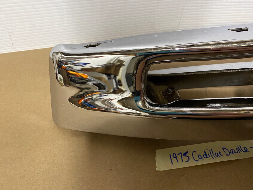 OEM 1974 1975 1976 Cadillac Deville Calais Fleetwood LEFT DRIVER SIDE BACK REAR CHROME BUMPER END #3515870 - Image 5