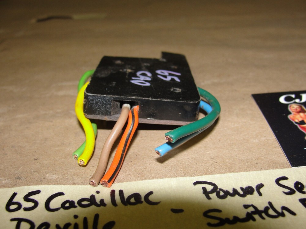 OEM 1965 Cadillac Deville Eldorado Calais Fleetwood 4 WAY POWER SEAT SWITCH WIRE HARNESS PIGTAIL CONNECTOR - Image 5