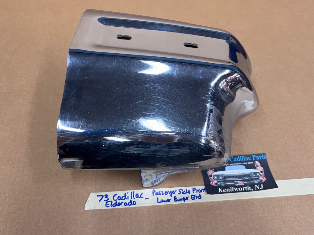 OEM 1973 Cadillac Eldorado RIGHT PASSENGER SIDE FRONT BUMPER END LOWER #3515595 - Image 5