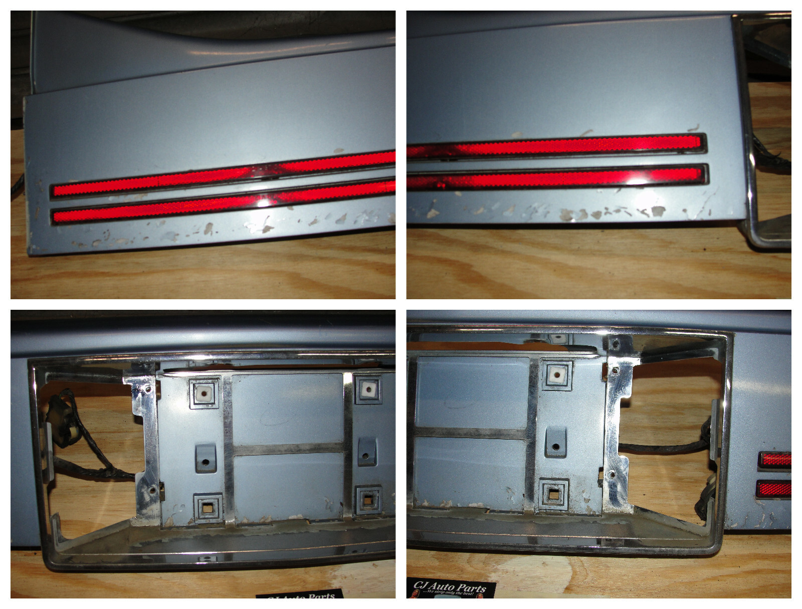 OEM 1985 1986 1987 1988 Cadillac Deville Fleetwood FWD REAR TRUNK BUMPER FILLER PANEL TRIM WITH REFLECTORS FILLERS #20644831 - Image 5