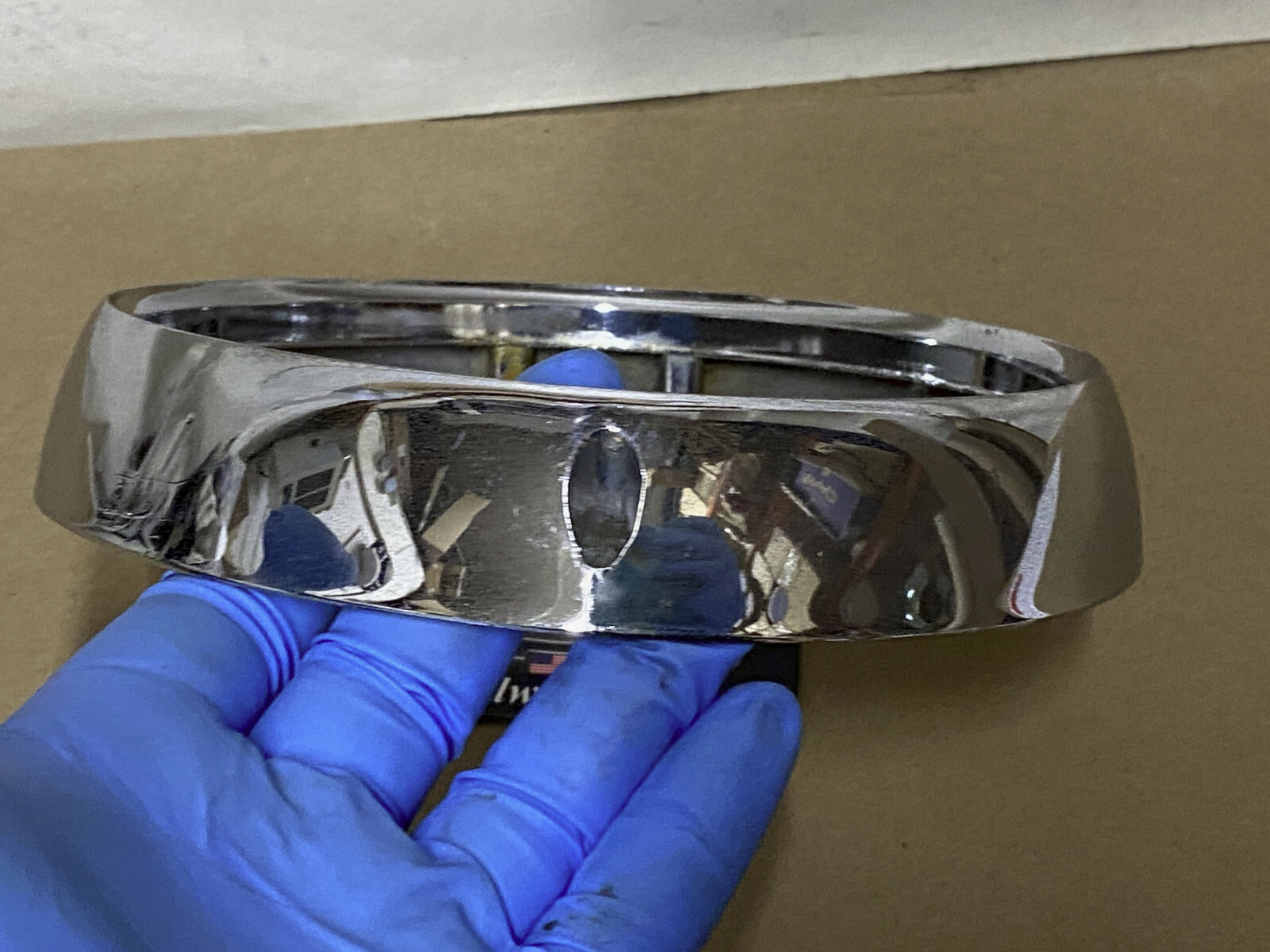 OEM 1962 Cadillac Deville Fleetwood Eldorado HEADLIGHT CHROME BEZEL DOOR TRIM #3512583/#1477656 - Image 5