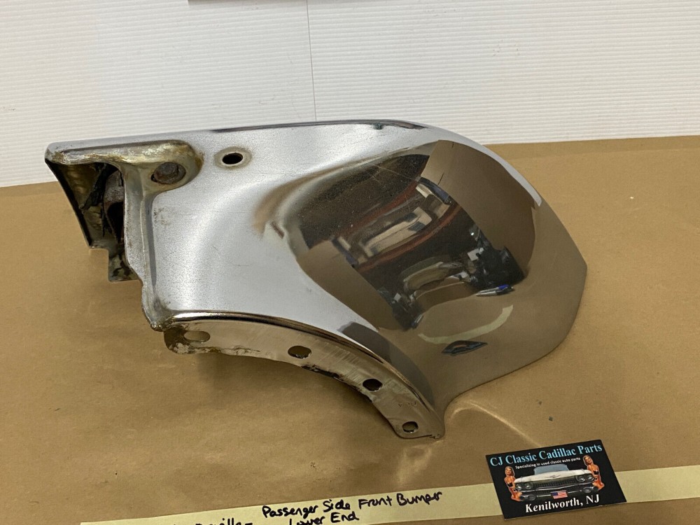 OEM 1965 Cadillac Deville Eldorado Fleetwood Calais RIGHT PASSENGER SIDE LOWER FRONT BUMPER END #1482256 - Image 5