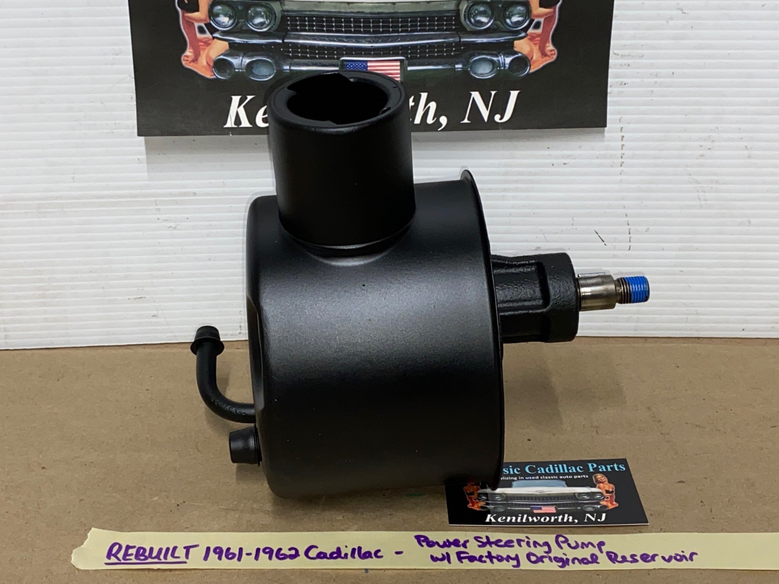 REBUILT 1961-1962 CADILLAC DEVILLE ELDORADO FLEETWOOD POWER STEERING PUMP WITH FACTORY ORIGINAL RESERVOIR - Image 5