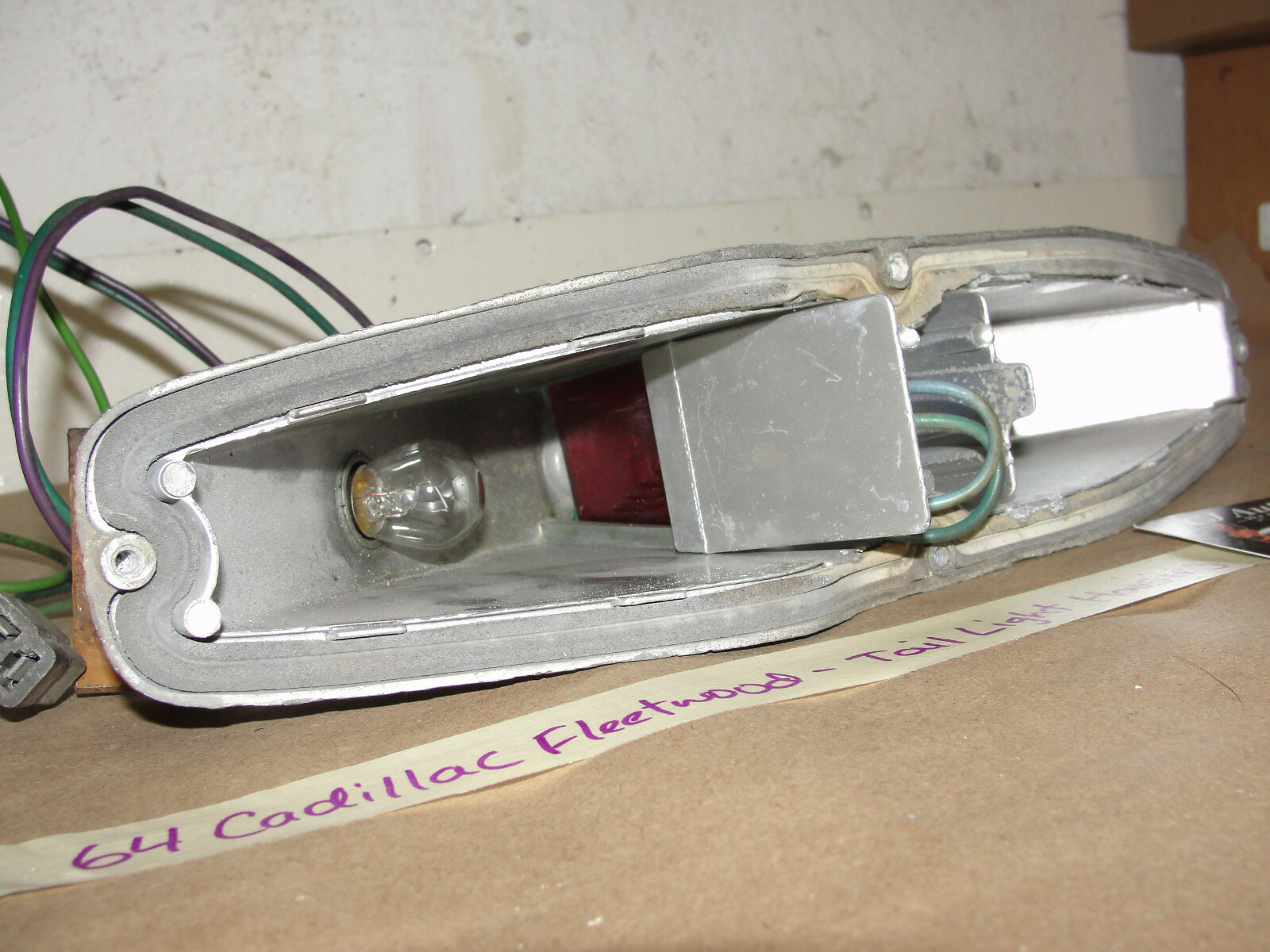 OEM 1964 Cadillac Fleetwood Deville Eldorado TAIL LIGHT BULB HOUSING ~ **TESTED** #5954877/#5954854/#5954885 - Image 5