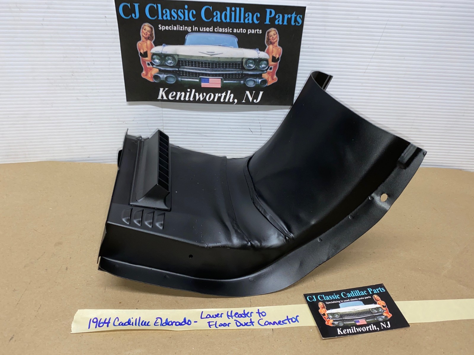 OEM 1963 1964 Cadillac Eldorado Deville FleetwoodA/C LOWER CENTER HEAT HEATER TO FLOOR DUCT VENT CONNECTOR #3512996 - Image 10