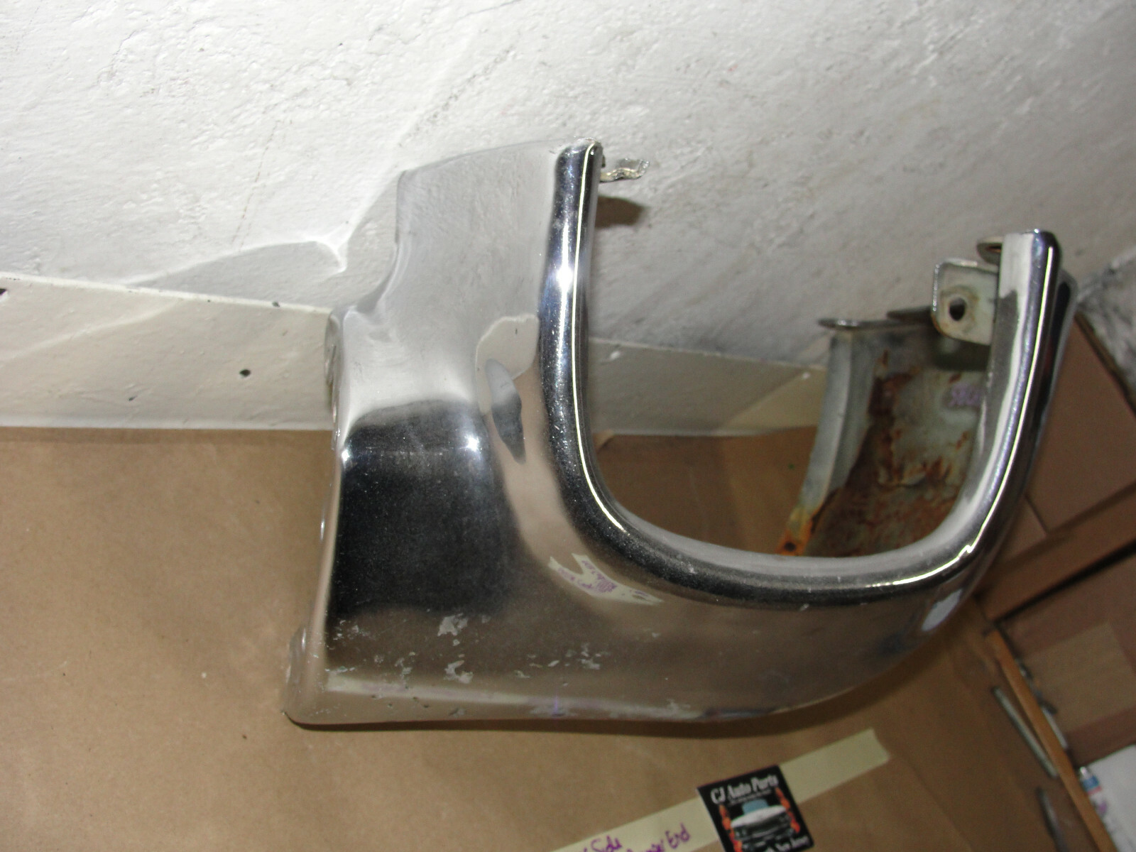 OEM 1958 Cadillac Deville Eldorado Fleetwood LEFT DRIVER SIDE FRONT BUMPER END LOWER #3511182 - Image 5
