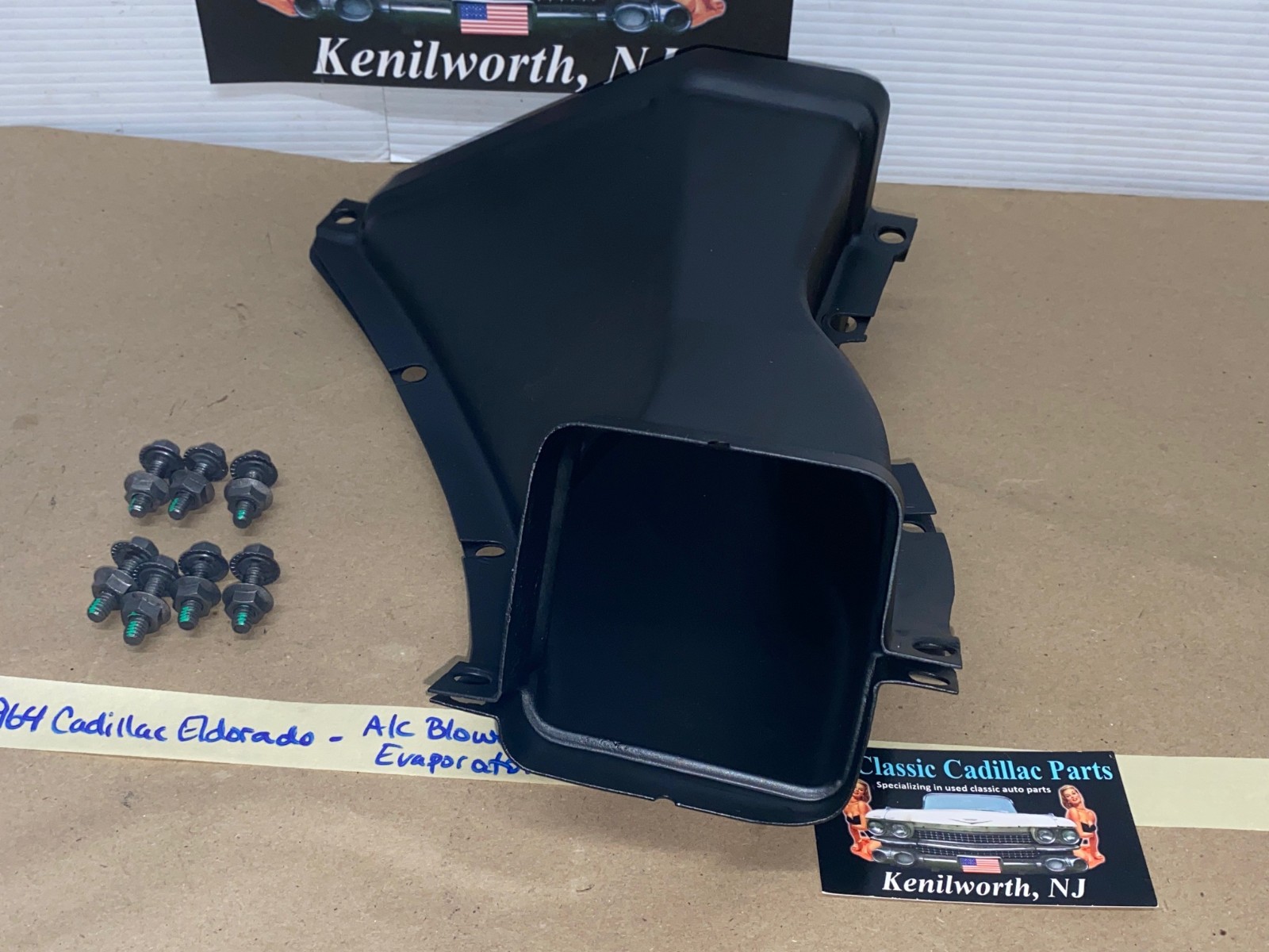 OEM 1963 1964 Cadillac Eldorado Deville Fleetwood A/C BLOWER MOTOR TO EVAPORATOR BOX DUCT W/MOUNTING BOLTS HARDWARE #1481036/#1481035 - Image 5