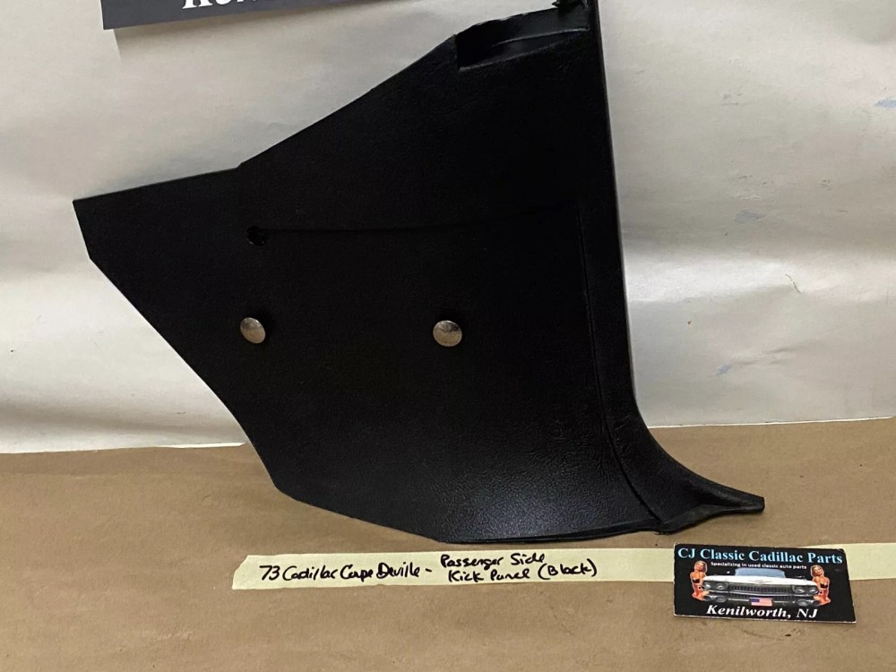 OEM 1971 1972 1973 1974 1975 1976 Cadillac Deville Eldorado Fleetwood Calais RIGHT PASSENGER SIDE LOWER KICK PANEL TRIM - BLACK #9826586 - Image 6
