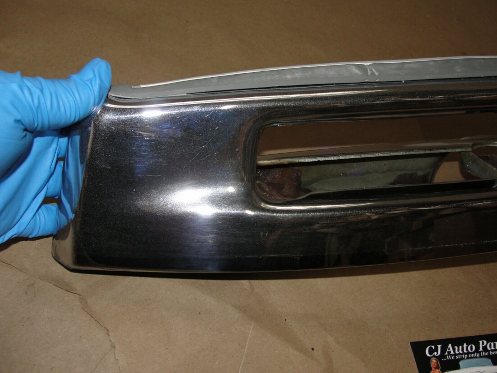 OEM 1974 1975 1976 Cadillac Deville Calais Fleetwood LEFT DRIVER SIDE BACK REAR BUMPER END #3515870 - Image 6