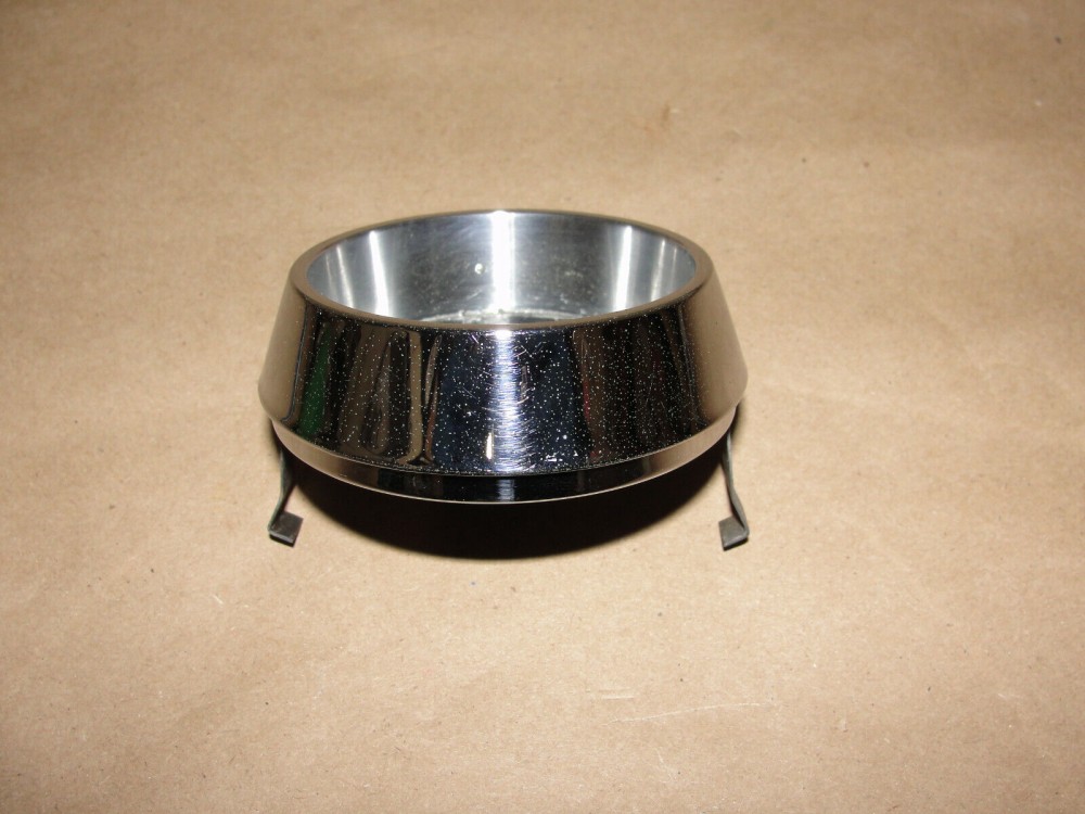 OEM 1960 Cadillac Deville Eldorado Fleetwood FLAT TOP STEERING WHEEL HORN BAR CENTER CAP TRIM WITH EMBLEM - Image 6