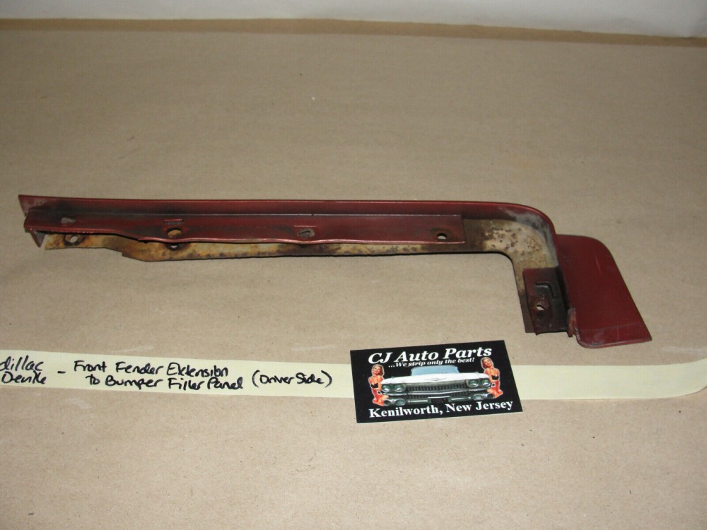 OEM 1974 Cadillac Deville Fleetwood Calais LEFT FRONT FENDER CORNER LIGHT EXTENSION BUMPER FILLERS PANEL #1603201 - Image 6