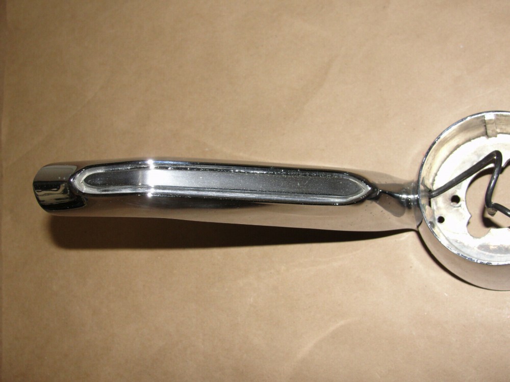 OEM 1960 Cadillac Deville Eldorado Fleetwood FLAT TOP STEERING WHEEL CHROME HORN BAR RING **TESTED** #764596 - Image 6