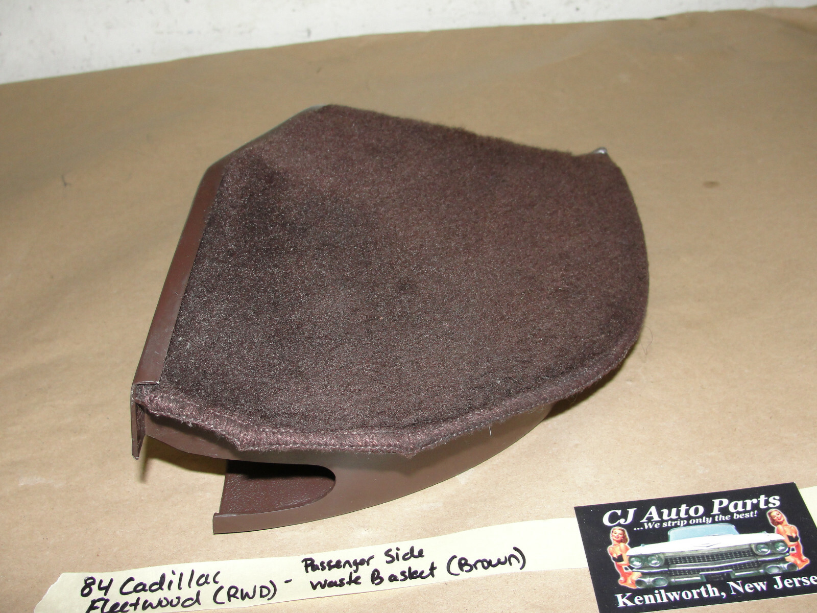 OEM 1976 1977 1978 1979 Cadillac Seville RIGHT PASSENGER SIDE KICK PANEL WASTE BASKET TRASH CAN #1699394/#1702012 - Image 6