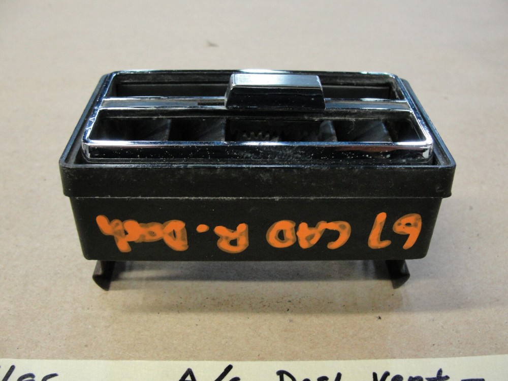 OEM 1967 Cadillac Deville Eldorado Calais Fleetwood CHROME INTERIOR DASH AC HEATER SIDE VENT DUCT #1489138 - Image 6